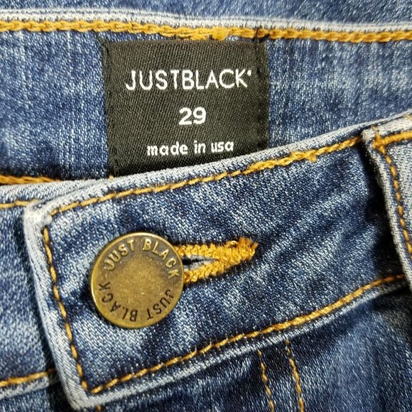 Just Black Distressed Straight Leg Jeans Size 29 NWOT Stitch Fix - Picture 3 of 5